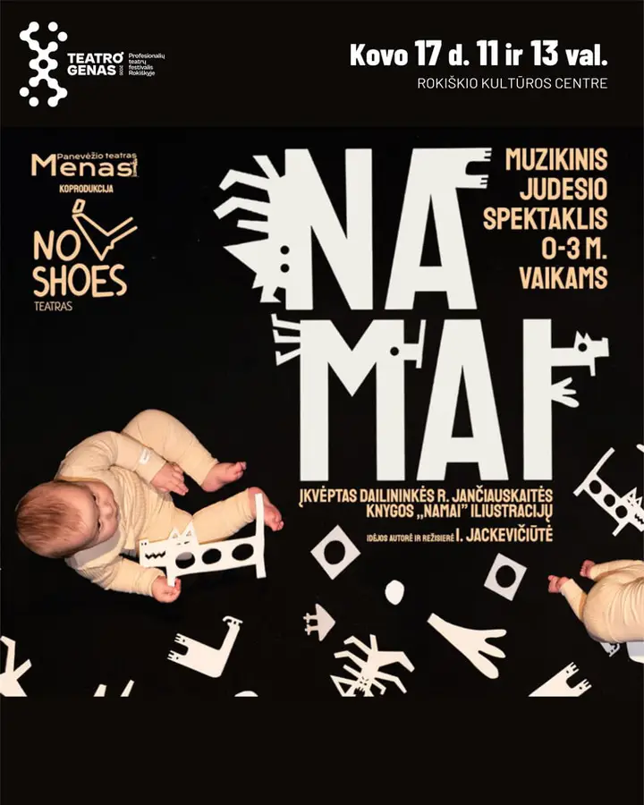 Muzikinis judesio spektaklis iki 3 metų vaikams NAMAI