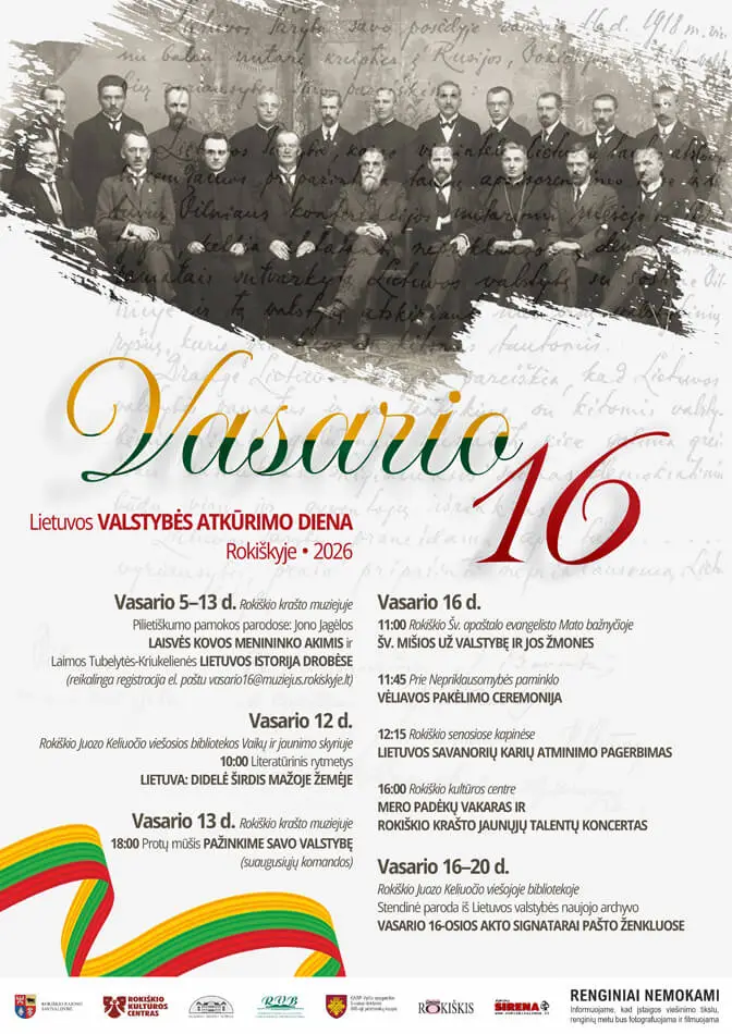 Vasario 16-oji – LIETUVOS VALSTYBĖS ATKŪRIMO DIENA