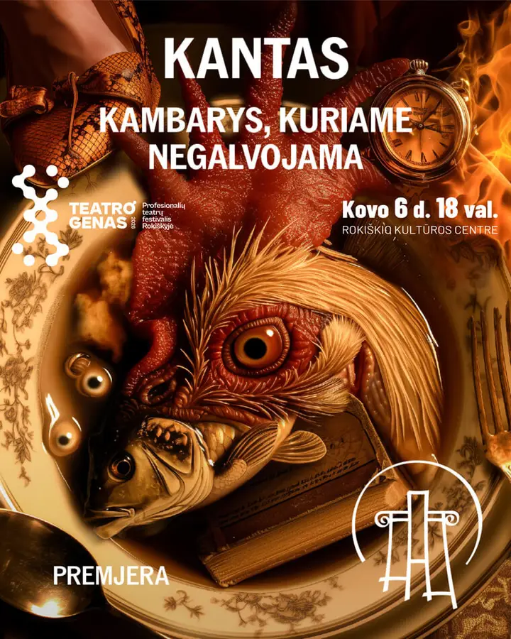 Spektaklis KANTAS. KAMBARYS, KURIAME NEGALVOJAMA (N-14)
