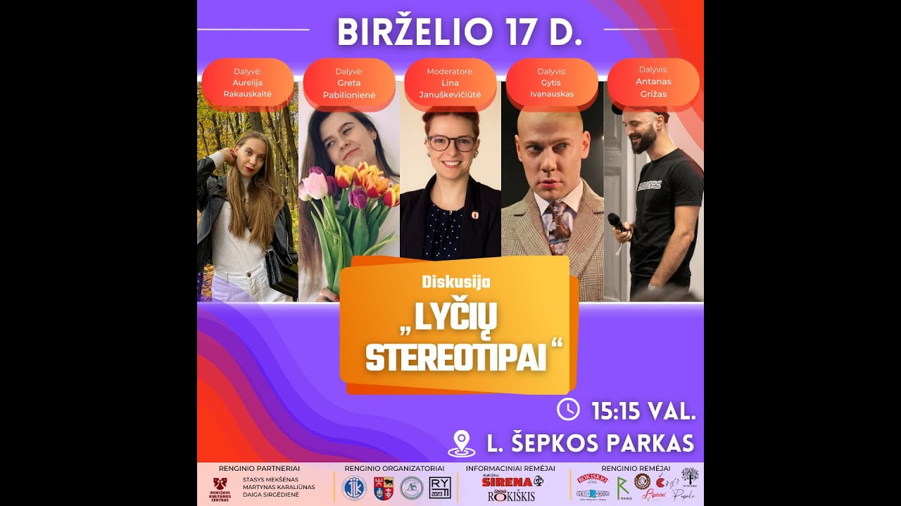 „rokiškis youth fest 2023“ diskusija „lyčių stereotipai“ 2023-06-17